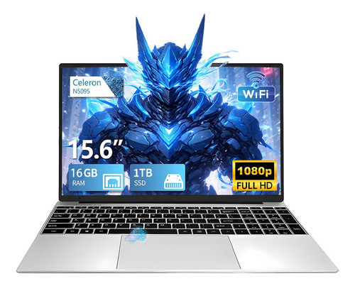 Laptop Intel Celeron Ddr4 16 Gb Ram 1024 Gb Ssd Plata 15.6