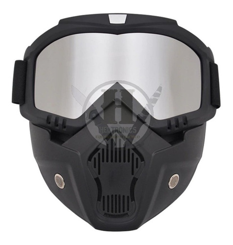 Mascara Antiparras Espejada Proteccion Moto Airsoft Casco