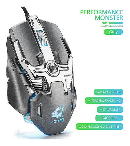 Mouse Gamer Profesional Usb Zi You Lang V15 Rgb