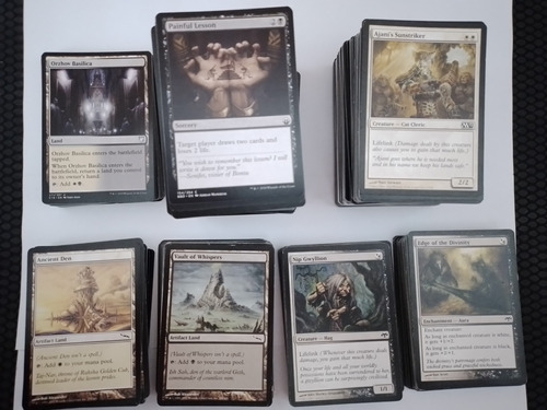 Magic The Gathering Mtg Lote 400 Cartas Mazos Blanco Y Negro