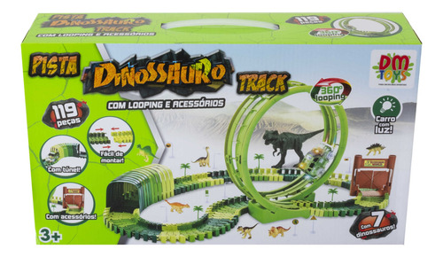 Pista Trilha Maluca Dinossauro Track Looping 119 Peças