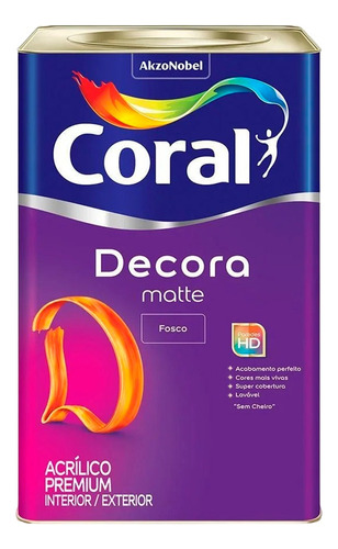 Coral Decora Matte Tinta Para Exterior 16l Algodão Egípcio