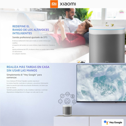 Altavoz Inteligente Xiaomi Mi Smart Speaker Bluetooth Google
