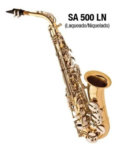 Sax Saxofone Eagle Alto Eb Mib Sa 500 Ln Laqueado/niquelado