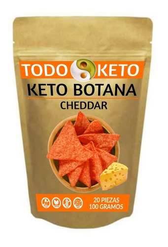 Totopos Keto Botana De Almendra Cheddar 100 G