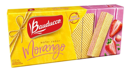 Biscoito Wafer Morango Bauducco 140g