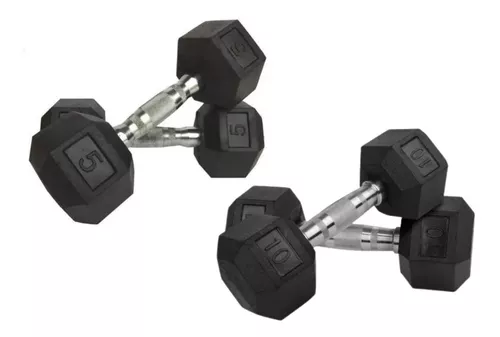 TH30 Set Mancuernas Hexagonales 2- 30Kg + Rack «