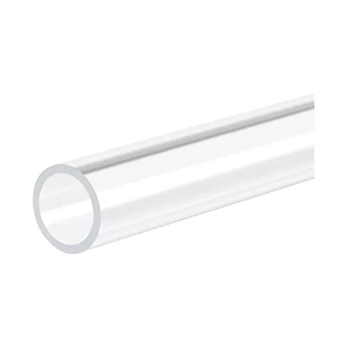 MECCANIXITY Tubo acrílico transparente rígido redondo tubo 2pcs 2.126 in (2  1/8) ID 2.362 in (2 3/8) OD 6 para lámparas y linternas, sistema de