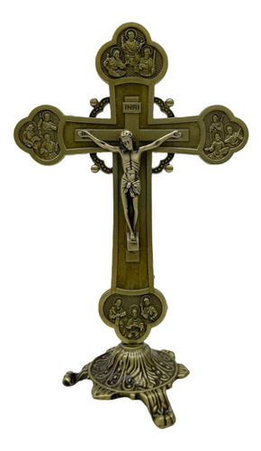 Imagem Jesus Crucificado Cruz Crucifixo Parede Folheado 21cm