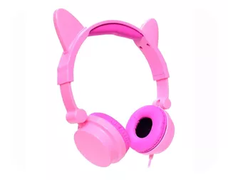 Fone De Ouvido K-mex Headphone Cat Ar31 Dobravel Stereo Rosa