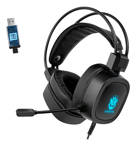 Auriculares Gaming 7-led 50mm Con Cancelación De Ruido Para