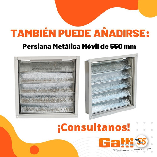 Extractor De Aire Axial Industrial 55 Cm Para Conducto Gatti