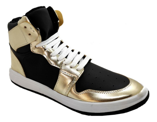 Imagen 9 de 9 de Zapatillas Botitas Cuero Pu, Urbanas, Informales