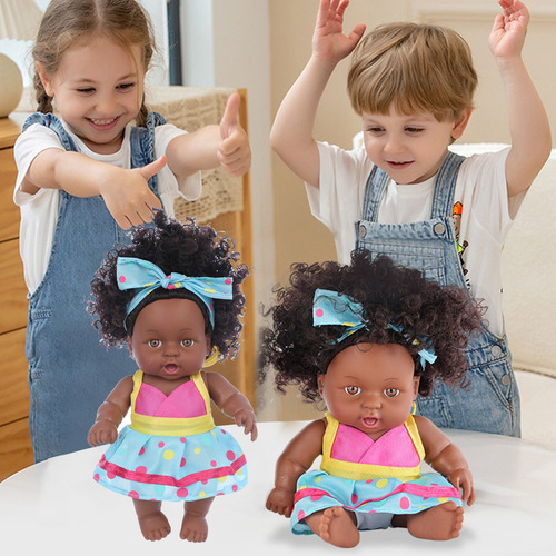 Muñecas Negras D 8 Pulgadas Con Ropa A, Africanas Realistas