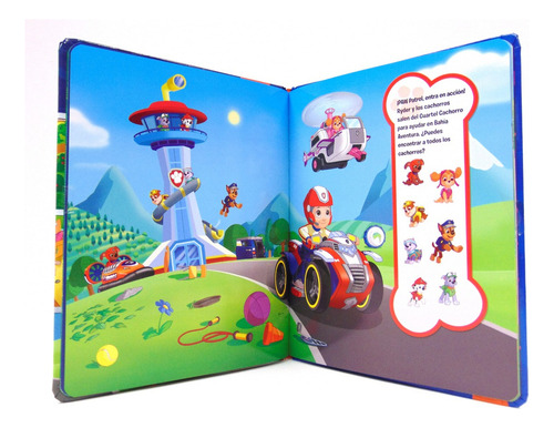 Libro Busca Y Encuentra con Stickers Paw Patrol-PI Kids vol. 1. Editorial Phoenix International Publications Inc., tapa dura, edición 2024 en español,