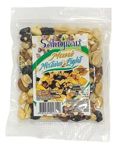 Mani Mixtura Light Salugran 1 Kilo - Kg a $38726