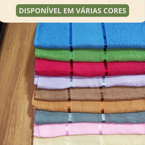 Kit 5 Toalhas De Banho Grande Macia 100% Algodão 65x125cm