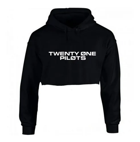 Sudadera Corta Con Gorro Twenty One Pilots tipo Crop Top