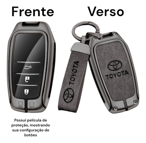 , Qc Llavero Metálico Funda Llave Toyota Hilux Sw4 Rav4 Srx