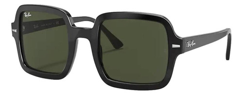 Óculos de sol Ray-Ban RB2188 Standard armação de acetato cor gloss black, lente green de cristal clássica, haste gloss black de acetato