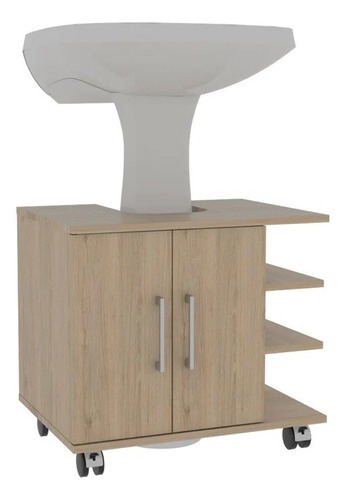 Mueble Optimizador Lavamanos Pedestal Bath1c Rovere 55x41x50