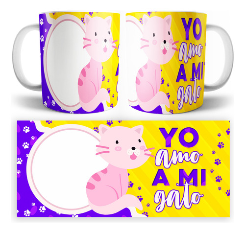 Taza Personalizada Yo Amo A Mi Gato Michi Varios Modelos Gatito Yo Amo A Mi Gato 3