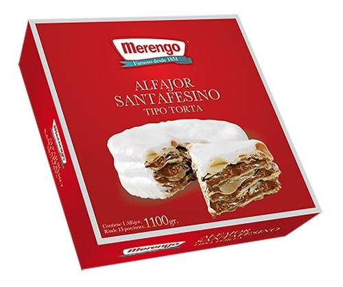 Merengo Alfajor Santafesino Torta X 1100 Grs