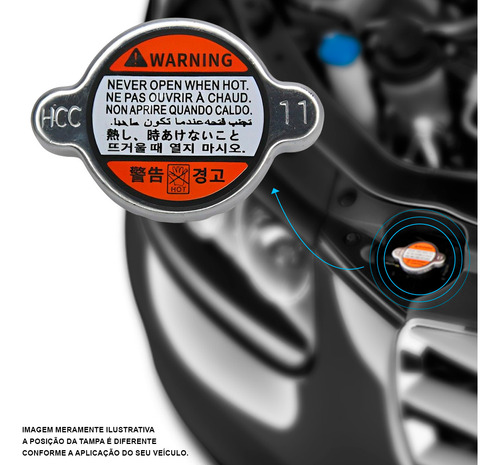 Tampa Radiador Aluminio Para Soul 1.6 2011 A 2020 Pressao
