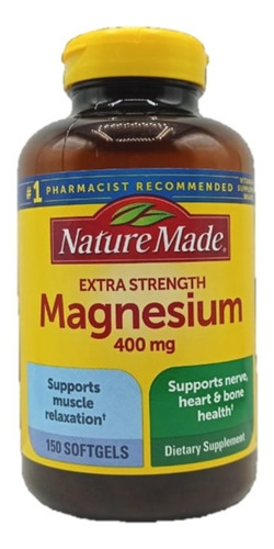 Nature Made  Magnesium Extra Strength 400mg (150 Cápsulas)