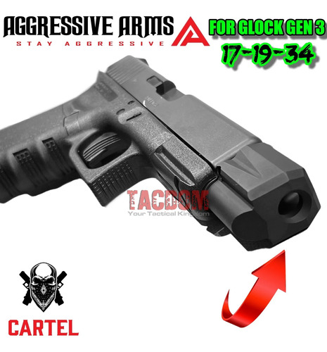 Compensador Muzzle Brake Glock 25 17 19 Gen 1-3 Recoil Reduc