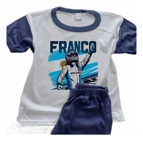 Pijamas Infantiles Colapinto Formula 1 Personalizadas - 6804