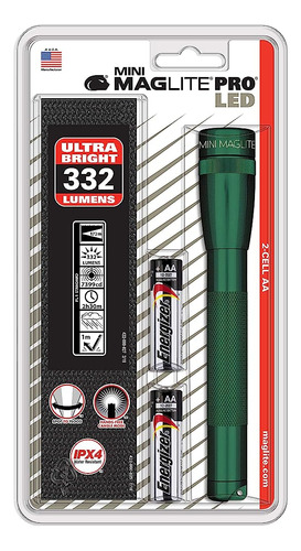 Linterna Led Mini Maglite 332 Lúmens Verde Aa