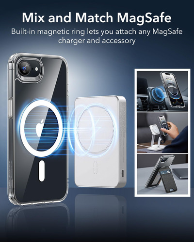 Funda De Teléfono Esr Para iPhone 16e Con Magsafe Transparente A Prueba De Golpes