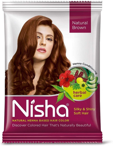 Tinte Nisha Natural De Henna Marrón (sobre Grande).
