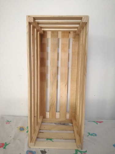 Huacal De Madera Rectangular Acabado Fino
