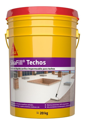 Sikafill Techos Membrana Liquida X 20 Kg Color Blanco