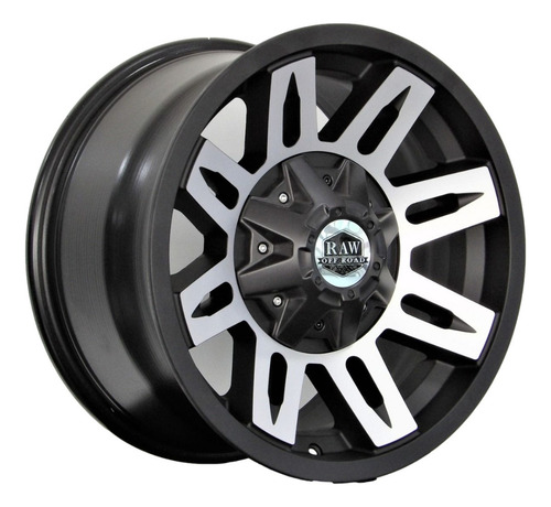 Jogo De Rodas Aro 17 Off Road Or-03 6x139 S10 Hilux Ranger Cor Preto Fosco Diamantado