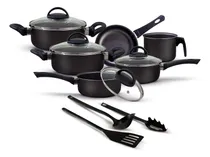 Comprar Conjunto De Panelas Antiaderente 9 Peças Teflon Preto