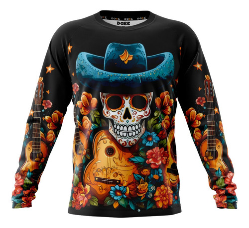 Doxe Jersey Playera Regular Calavera Sombrero Azul C0004