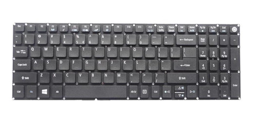 Teclado Para E5-532 E5-522 E5-573 Us Layout Black Assembly