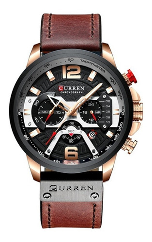 Reloj Curren Con Malla De Cuero Elegante Gran Calidad Oferta