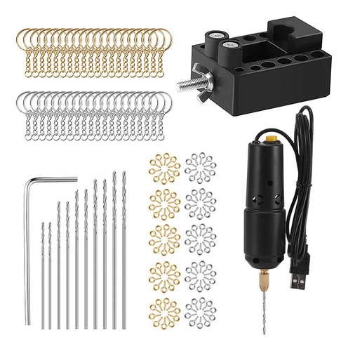 Mini Taladro Eléctrico De Resina Con Taladros De 10 Piezas