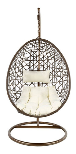 Imagen 6 de 7 de Silla Sillón Colgante De Ratan Para Jardín Terraza