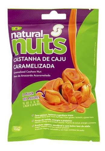 Castanha De Caju Caramelizada - Saco 100g