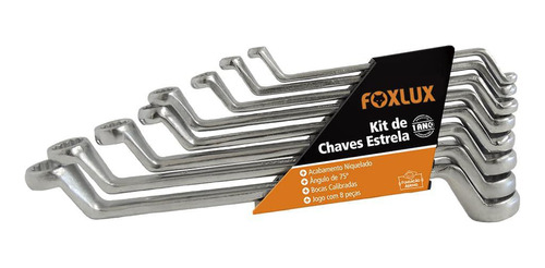 Kit De Chave Estrela Foxlux - 6 Peças - 6 A 17mm