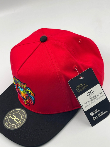 Gorra Jc Hats Rey Colores Red | Diseño Exclusivo Ajustable Rojo Ajustable
