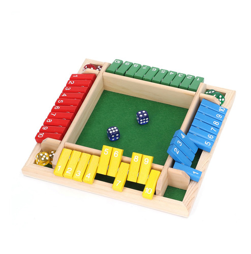 Juego De Mesa Family Dice Wooden Home Pub Holiday Party 4