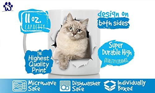 Taza De Café Con Diseño De Gato Siberiano, Divertida Taza De