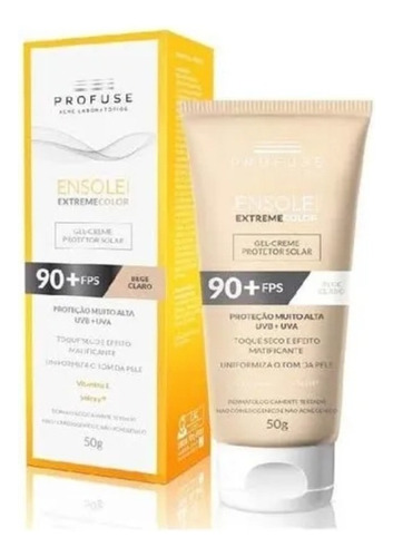 Profuse Ensolei Extreme Color 90fps Bege Claro 50g Gel Creme