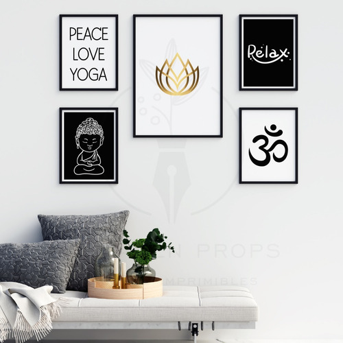 Láminas Imprimibles Deco Zen Buda Meditación Om Relax